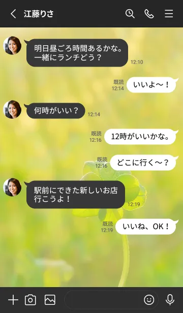 [LINE着せ替え] 七つ葉のクローバー 無限の幸福 #5-3の画像3