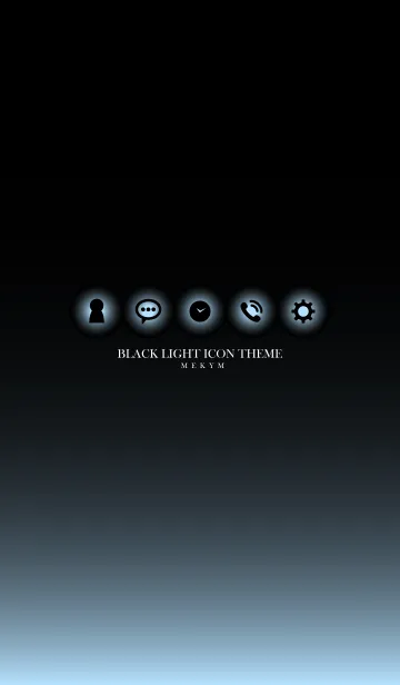 [LINE着せ替え] BLACK LIGHT ICON THEME.MEKYM 22の画像1