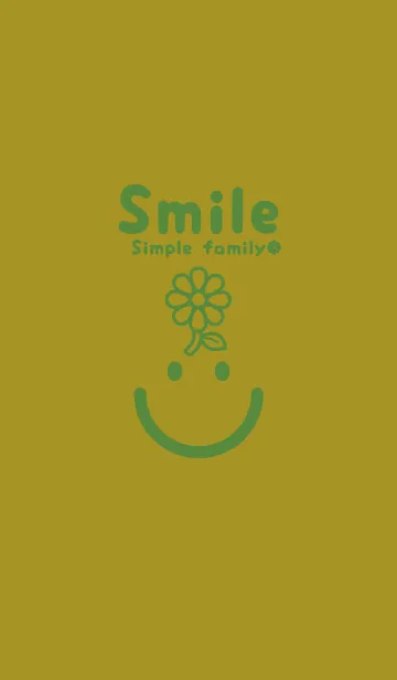 [LINE着せ替え] スマイル＆フラワー 菜種油色の画像1