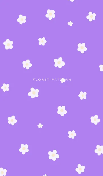 [LINE着せ替え] Floret Pattern - 07-01 パープル Ver.a 2の画像1