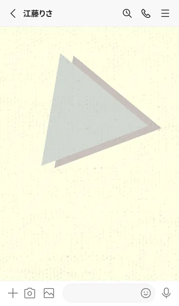 [LINE着せ替え] 三角型の着せかえ ペールミストホワイトの画像2