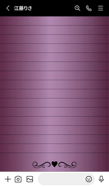 [LINE着せ替え] Black Letter paper *GLOSSYOPURPLE 3*の画像2