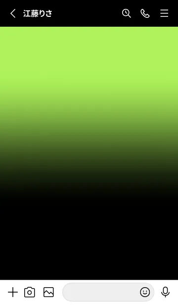 [LINE着せ替え] Black & Lime Green Theme V4 (JP)の画像2