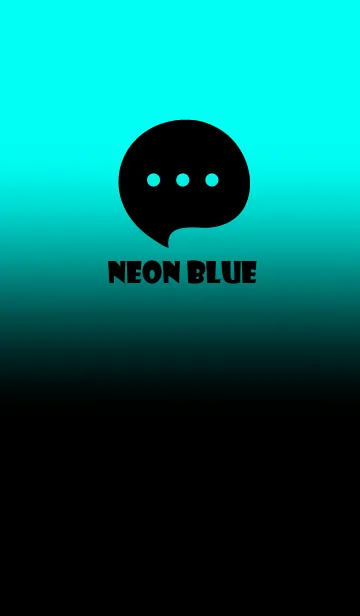 [LINE着せ替え] Black & Neon Blue Theme V4 (JP)の画像1