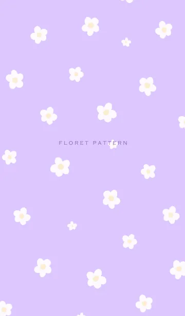 [LINE着せ替え] Floret Pattern - 07-01 パープル Ver.a 1の画像1