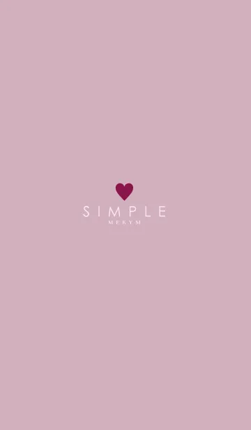 DUSKY PINK - SIMPLE HEART 37の着せ替えメイン画像