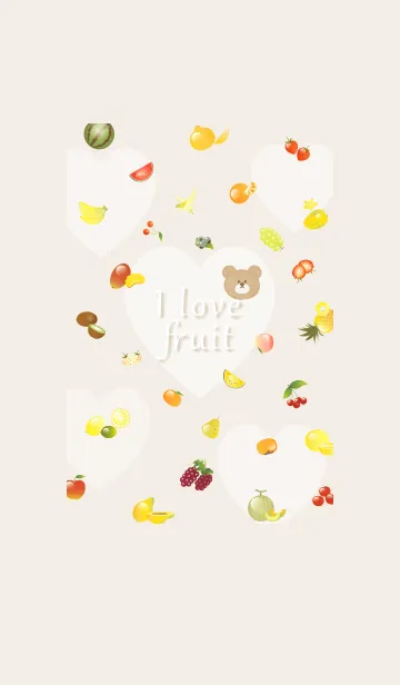 [LINE着せ替え] I love fruit♡beige05_1の画像1