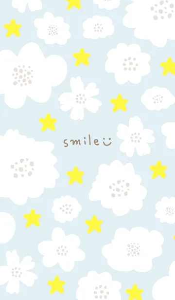 [LINE着せ替え] 星と白い花3の画像1