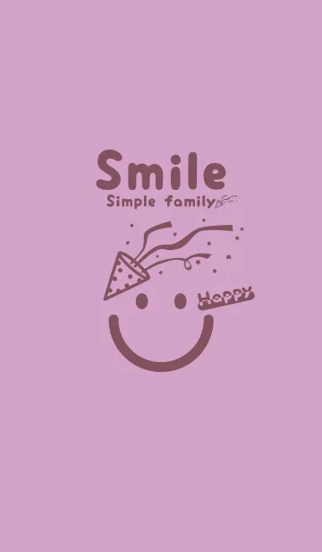 [LINE着せ替え] スマイル＆ハッピー 薄紅藤の画像1