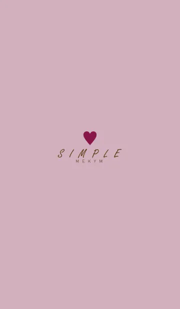 DUSKY PINK BROWN - SIMPLE HEART 37の着せ替えメイン画像