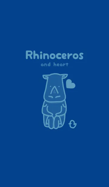 [LINE着せ替え] サイとハート ローヤルブルーの画像1