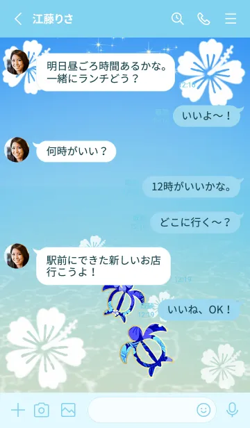 [LINE着せ替え] 幸運のホヌ＊ALOHA+317の画像3