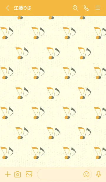 [LINE着せ替え] Clef dot 山吹色の画像2