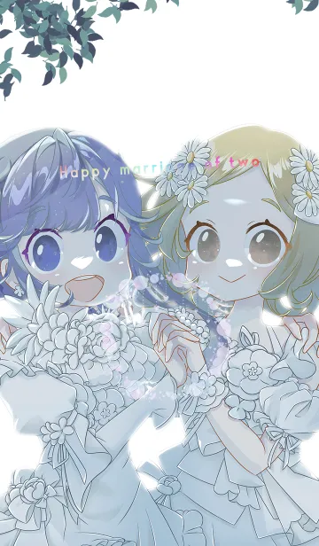 [LINE着せ替え] Happy marriage of twoの画像1