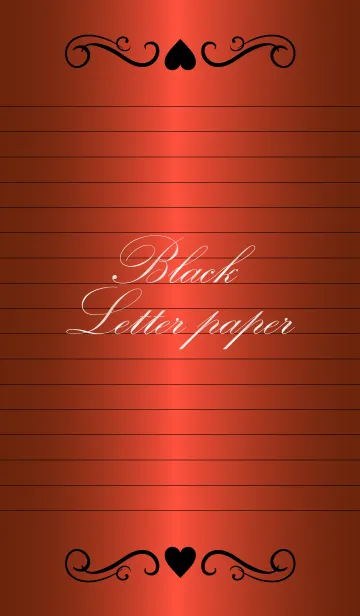 [LINE着せ替え] Black Letter paper *GLOSSYORANGE 3*の画像1