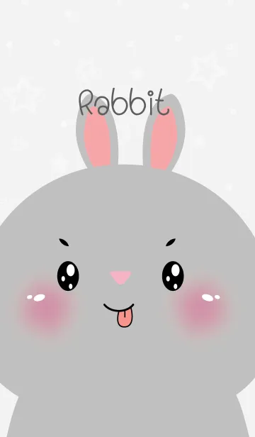 [LINE着せ替え] Simple Cute Face  Rabbit (JP)の画像1