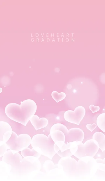 [LINE着せ替え] LOVE HEART GRADATION Pink&White 2の画像1