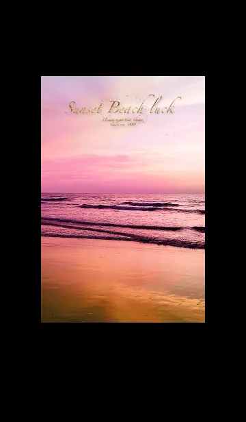 [LINE着せ替え] 癒しのサンセットビーチ pinkの画像1