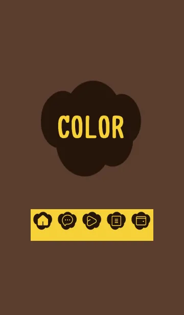 [LINE着せ替え] brown color U26の画像1