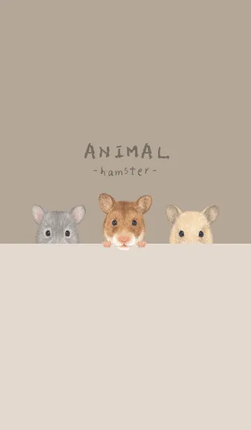 [LINE着せ替え] ANIMAL - ゴールデンハムスター - カーキーの画像1