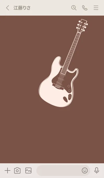 [LINE着せ替え] ELECTRIC GUITAR CLR コーヒーブラウンの画像2