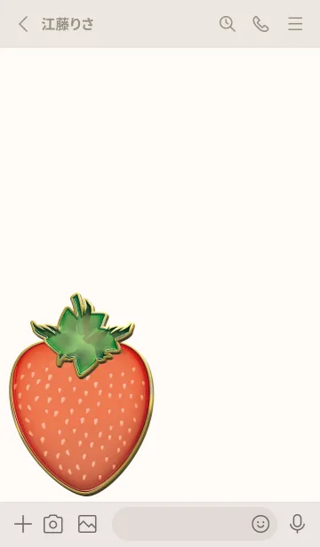 [LINE着せ替え] strawberry Enamel Pin 2の画像2