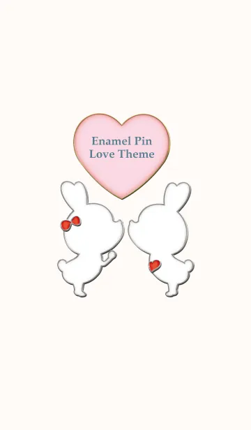 [LINE着せ替え] Enamel Pin LOVE Pair 51の画像1