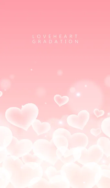 [LINE着せ替え] LOVE HEART GRADATION Pink&Beige 2の画像1