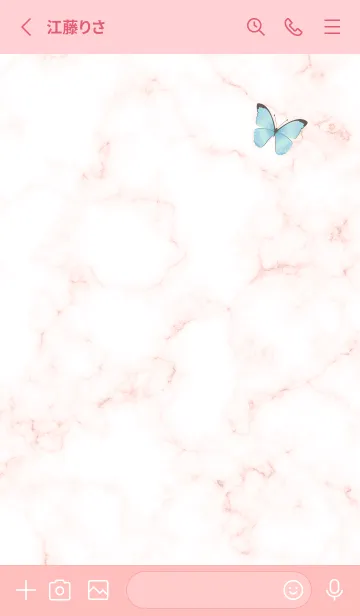 [LINE着せ替え] シンプルな蝶♡babypink08_1の画像2