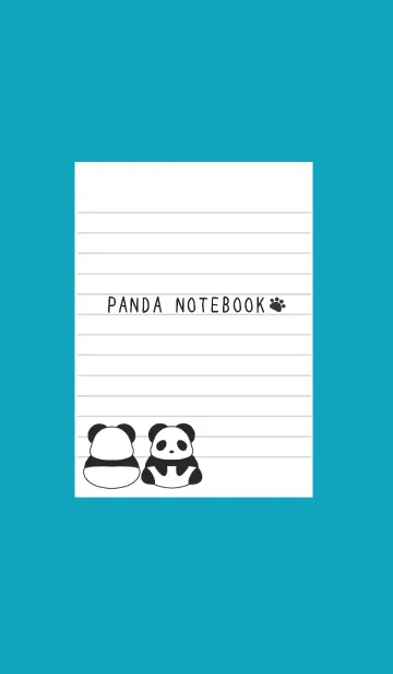 [LINE着せ替え] パンダのノートの着せかえ/ビリジアンの画像1
