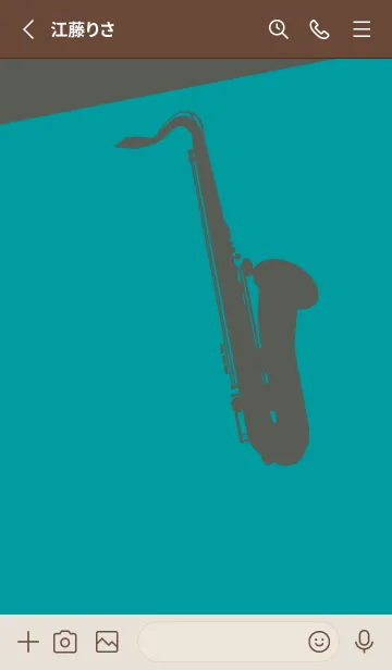 [LINE着せ替え] Saxophone CLR ターコイズの画像2