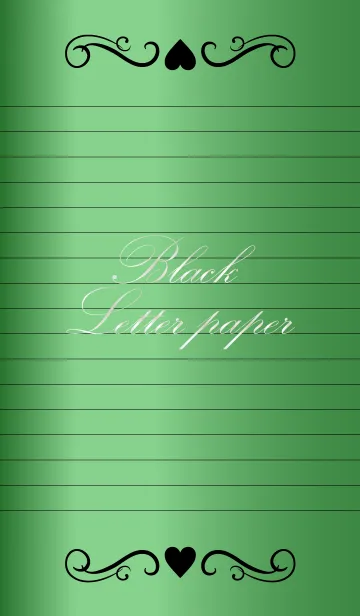 [LINE着せ替え] Black Letter paper *GLOSSYGREEN 3*の画像1