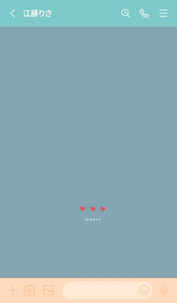 [LINE着せ替え] ブルーベージュ＊ハート。の画像2