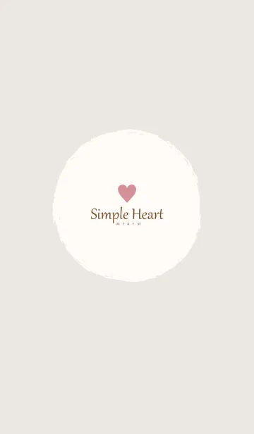 [LINE着せ替え] Simple Heart Dusky Beige - NATURAL 14の画像1