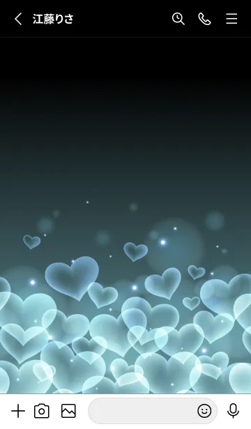 [LINE着せ替え] OLD BLUE HEARTの画像2