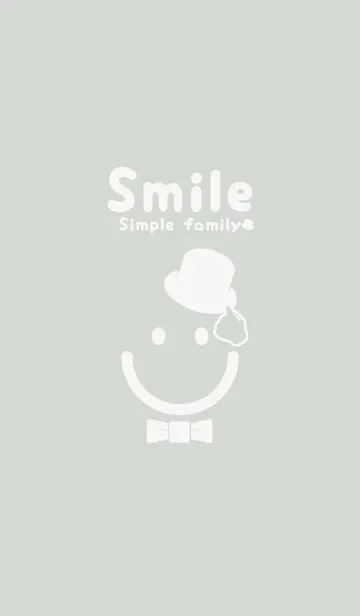 [LINE着せ替え] スマイル＆紳士 ペールミストホワイトの画像1