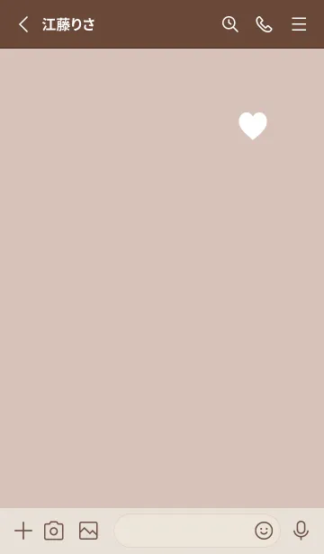 [LINE着せ替え] Simple Heart pink beige10_1の画像2