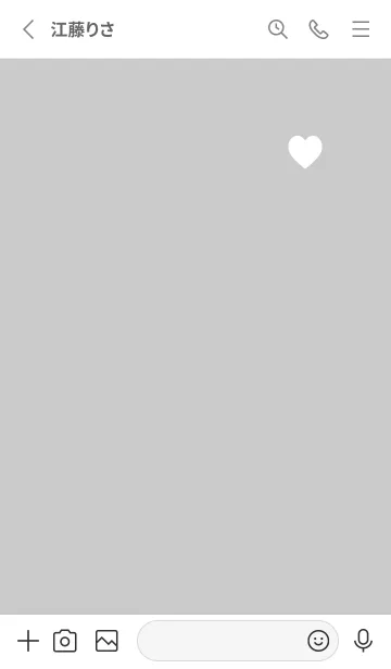 [LINE着せ替え] Simple Heart Gray01_1の画像2
