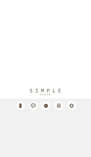 [LINE着せ替え] SIMPLE ICON-WHITE 26の画像1