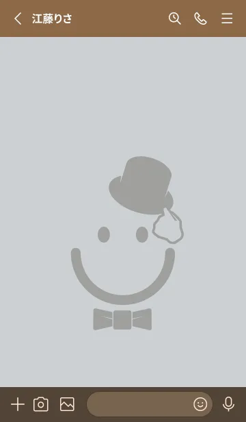 [LINE着せ替え] スマイル＆紳士 スカイグレイの画像2