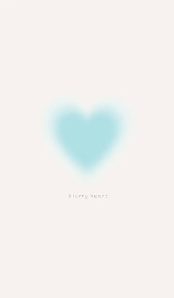 [LINE着せ替え] Blurry heart - AQUA BLUE -の画像1