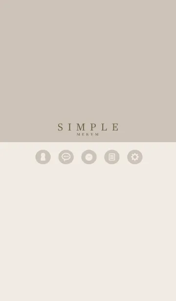 [LINE着せ替え] SIMPLE ICON BROWN - MEKYM 11の画像1