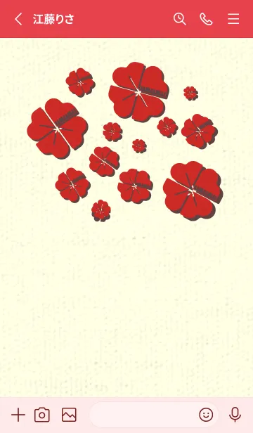 [LINE着せ替え] Piano clover チェリーレッドの画像2