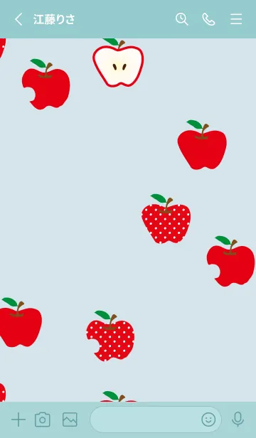 [LINE着せ替え] りんご シンプルかわいい30の画像2