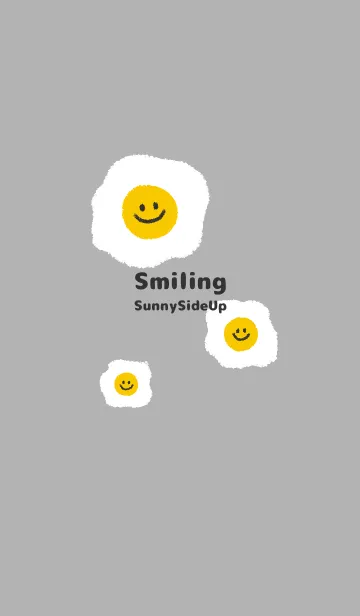 [LINE着せ替え] にこにこ 目玉焼き 英語 - B&W+ 09の画像1