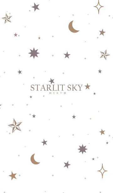 [LINE着せ替え] SIMPLE STARLIT SKY WHITE.MEKYM 24の画像1