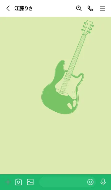 [LINE着せ替え] ELECTRIC GUITAR CLR Pale fresh greenの画像2