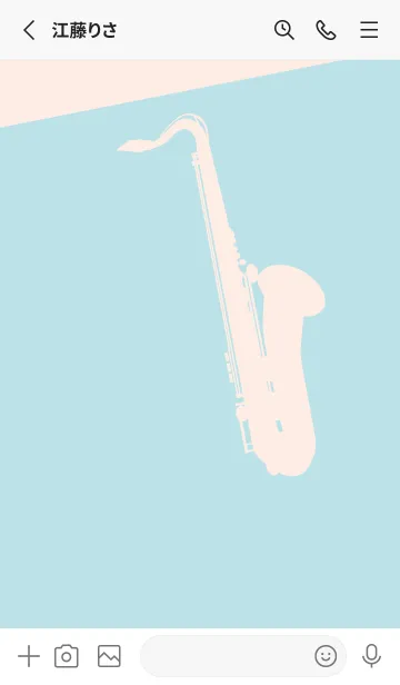 [LINE着せ替え] Saxophone CLR 水色の画像2