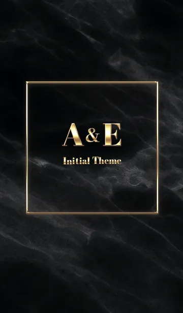 [LINE着せ替え] 【 A&E 】Initial Theme Gold - ブラックの画像1