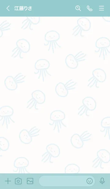 [LINE着せ替え] シンプルかわいいくらげ♪11の画像2